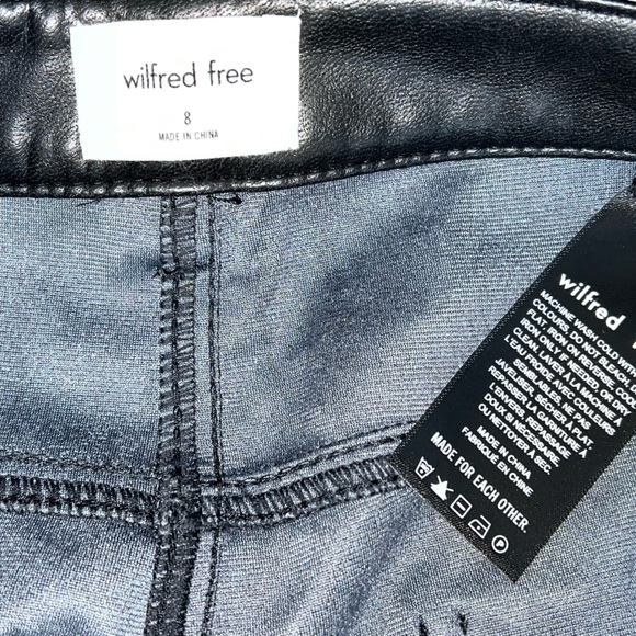 Aritzia wilfred melina high rise slim pants black size US 8 - Picture 3 of 3